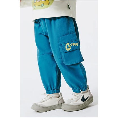 Amila Baby Pant  2024 Spring New Boys Children's Fashionable Casual Solid Color Versatile Cargo Pants