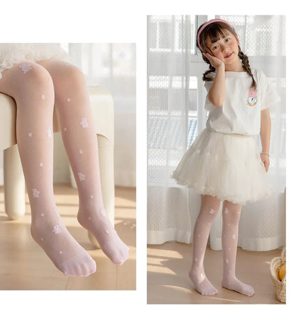 Summer thin children Tights girls stockings baby rabbit anti-mosquito sox leggings hook silk stocking dance pantyhose