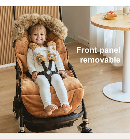 Winter Baby Stroller Footmuff 0-36 Months Windproof Warm Envelope For Universal Pram Outside Travel Baby Stroller Accessories