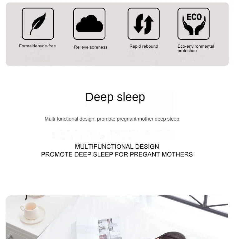 Multi-function U Shape Pregnant Women Sleeping Support Pillow Bamboo Fiber Cotton Side Sleepers Pregnancy Body Pillows For Mater