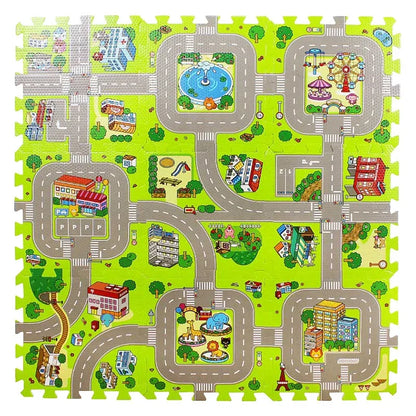 Babyspielmatten Eva-Schaum Puzzlematte Kinderzimmer Aktivitäten Spielmatte für Baby Interlock Bodenteppich 30*30CM/Set Spielzeug Geschenk