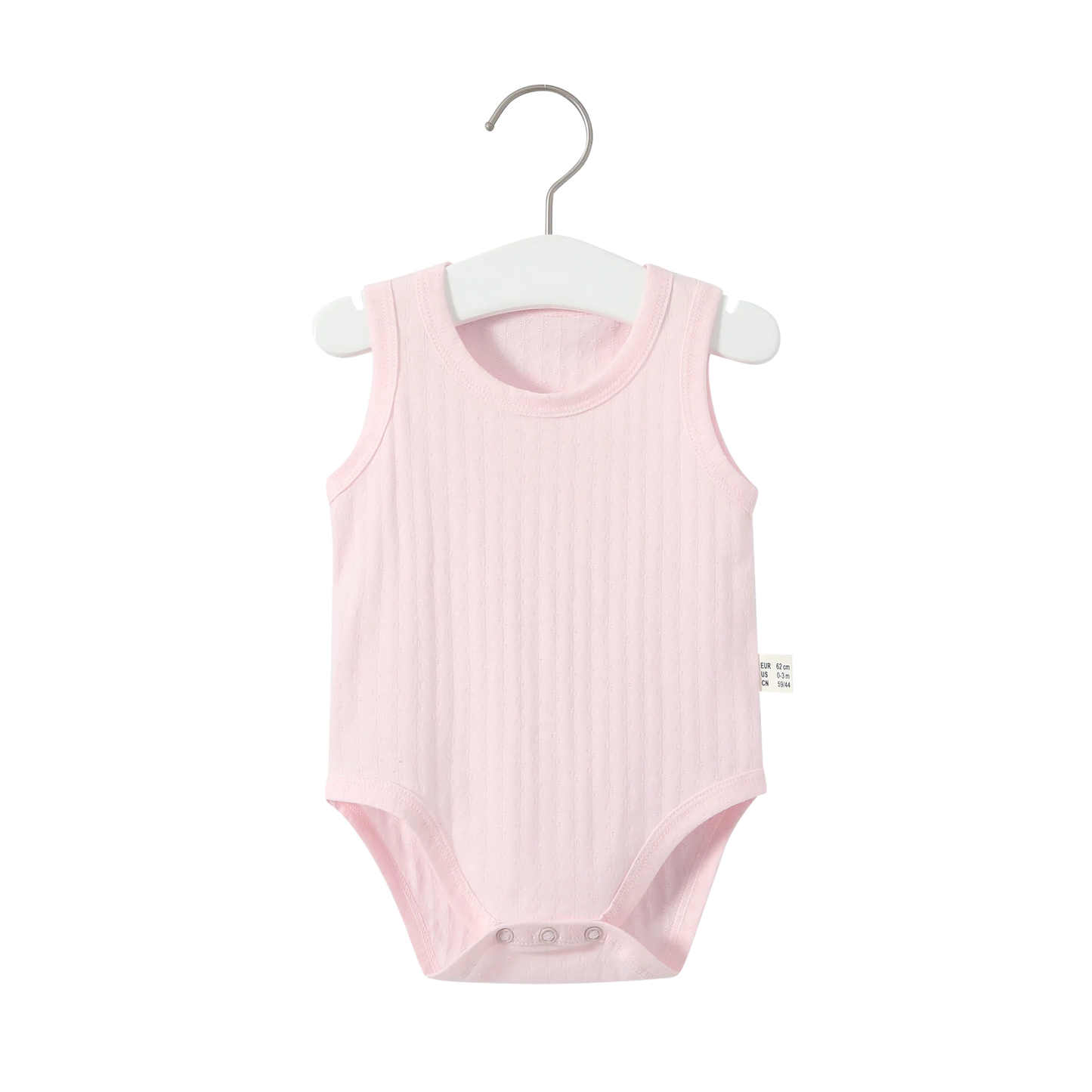 Hochwertiger, weicher, atmungsaktiver Baby-Strampler aus 100 % Baumwolle, ärmellos, Rundhalsausschnitt, Sommer-Baby-Body, schlichte Säuglingskleidung