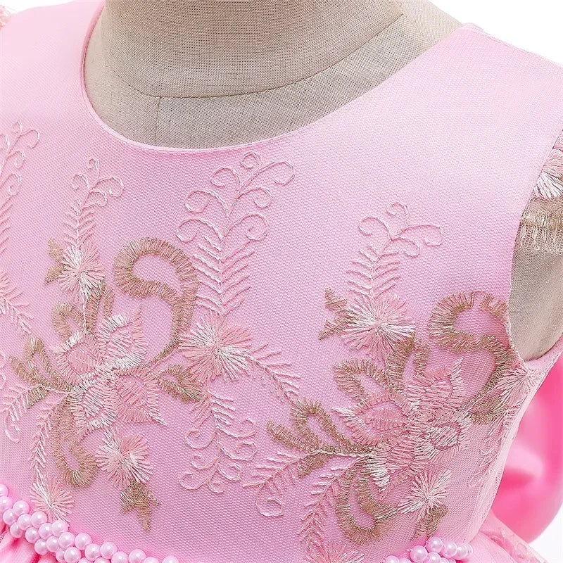 2024 Retro Neugeborenen Baby Mädchen Schneewittchen Prinzessin Kleid Backless Gericht Mädchen Geburtstag Hochzeiten Kleider Kinder Mädchen Party Kleid