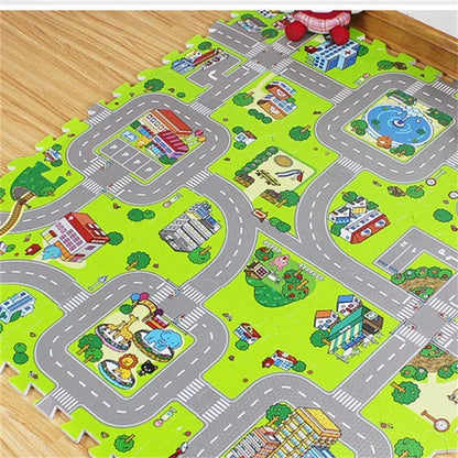 Babyspielmatten Eva-Schaum Puzzlematte Kinderzimmer Aktivitäten Spielmatte für Baby Interlock Bodenteppich 30*30CM/Set Spielzeug Geschenk