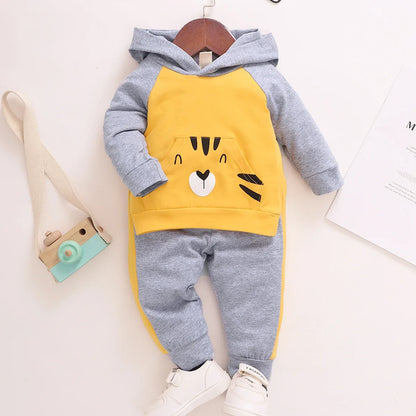 3-24 Monate Kleinkind Baby Jungen &amp; Mädchen Kleidung Set Cartoon Tiger Langarm Hoodie Top + Hosen Herbst Winter süße 2PCS Outfit Anzug