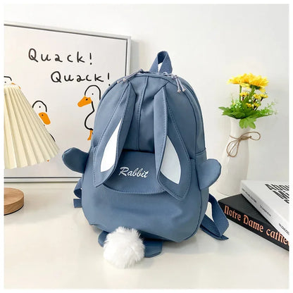 New Fashion Children School Bags Bunny Portable Backpacks Kids Travel Rucksacks Cute Boys and Girls School Book Backpack 20L