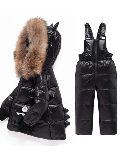 Kinder Kleidung Set Mit Kapuze Parka Junge Baby Overalls kleinkind Mädchen Kleidung Winter Warme Daunenjacke Kinder dinosaurier Mantel Schneeanzug