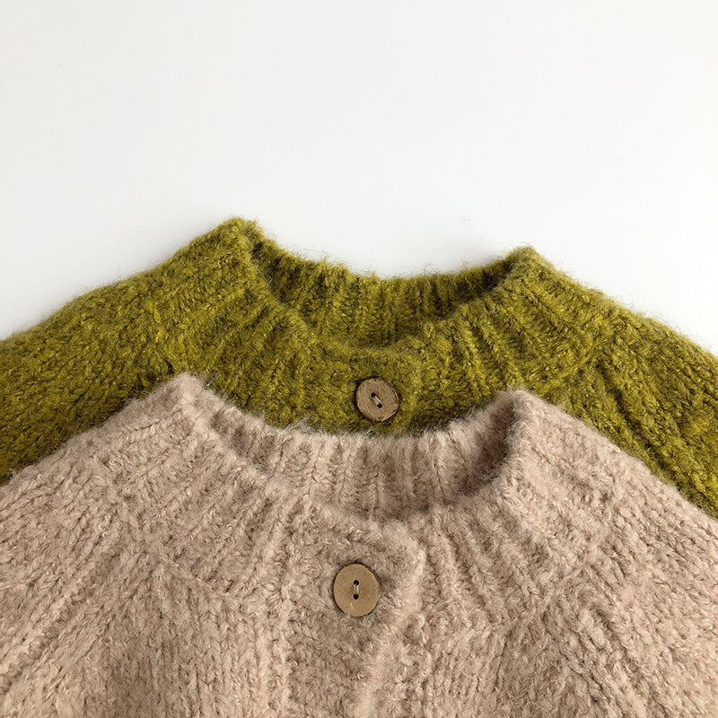 Herbst Winter Strickjacke Mantel Kinder Jungen Mädchen Pullover Solide Pullover 1-7Years Kinder Strickpullover Hohe Qualität