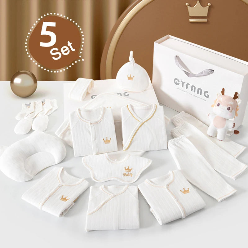 0-3 Months Newborn Clothing Set - 100% Cotton Unisex Infant Clothes (15/17/18/20 Pieces)