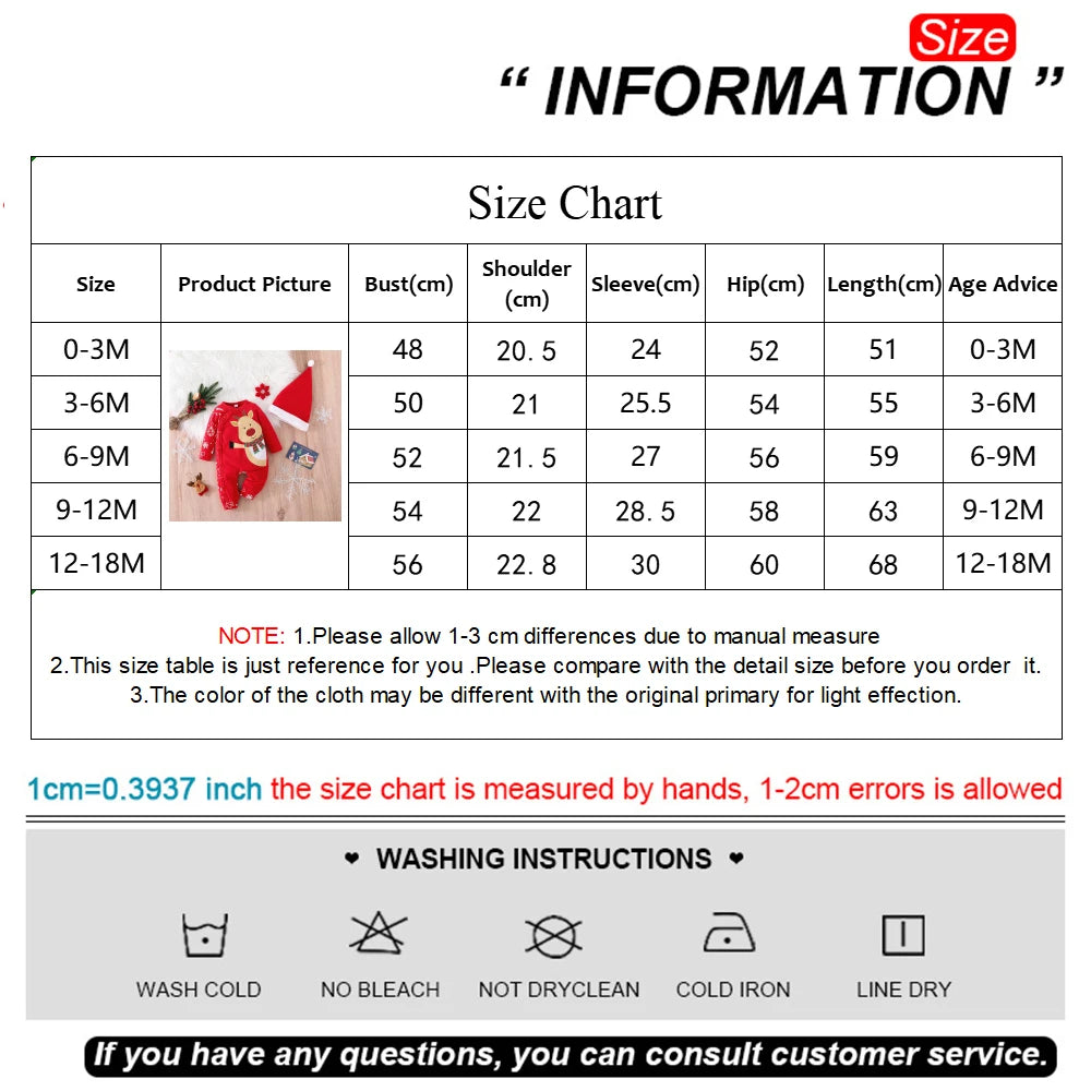 0-18 Monate Baby Weihnachtsspielanzug Neugeborenen Cartoon Niedlicher Hirsch Overall mit Weihnachtsmütze Mein erstes Neujahrskostüm für Baby Jungen Mädchen