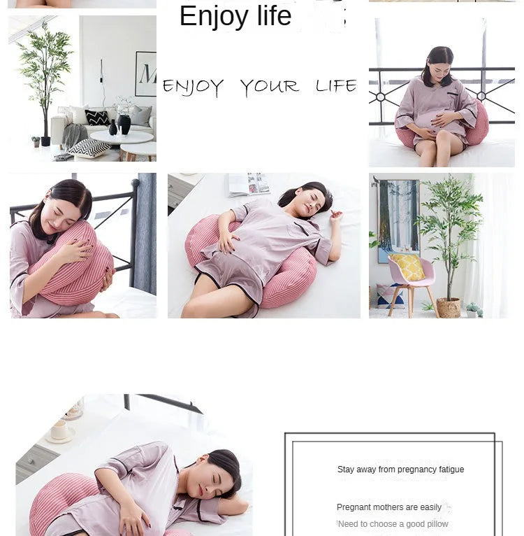 Multi-function U Shape Pregnant Women Sleeping Support Pillow Bamboo Fiber Cotton Side Sleepers Pregnancy Body Pillows For Mater