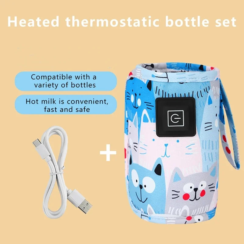 USB Milk Water Warmer, Travel Stroller Insulated Bag, Nursing Bottle Heater, Portable Bottle Feeding Warmer ,Christmas, Hallowee