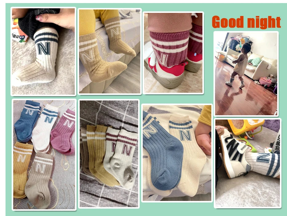 Socken für Neugeborene, Baby-Mather-Kindersocken, süße Mädchen-Jungen-Babysocken, Kleinkinder, Socken, Kinder, Bodensocken aus Baumwolle, Baby-Accessoires