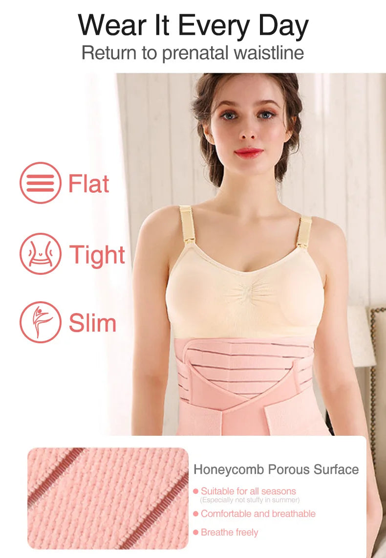 3in1 Postpartum Belly Band&Support Breathable After Pregnancy Belt Belly Maternity Bandage Band Pregnant Women Shapewear Clothes