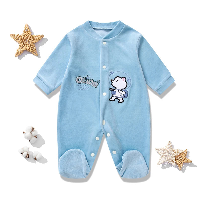 Newborn Baby Clothes Rompers Boys Girls Bodysuits Baby Footies Homedress Pajama Soild Jumpsuit 0-9 Months Baby Toddler Sleepwear