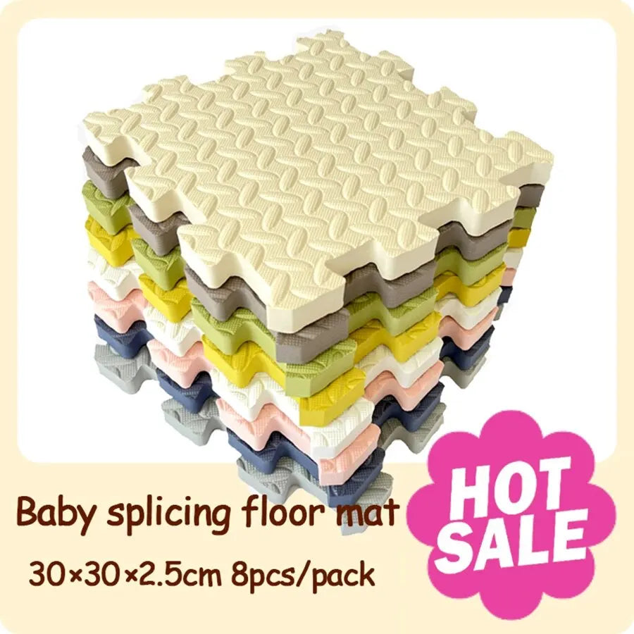 2.5CM Thick Solid Color Baby Activity Mat - Environmental Protection PU Gym Puzzle Mat