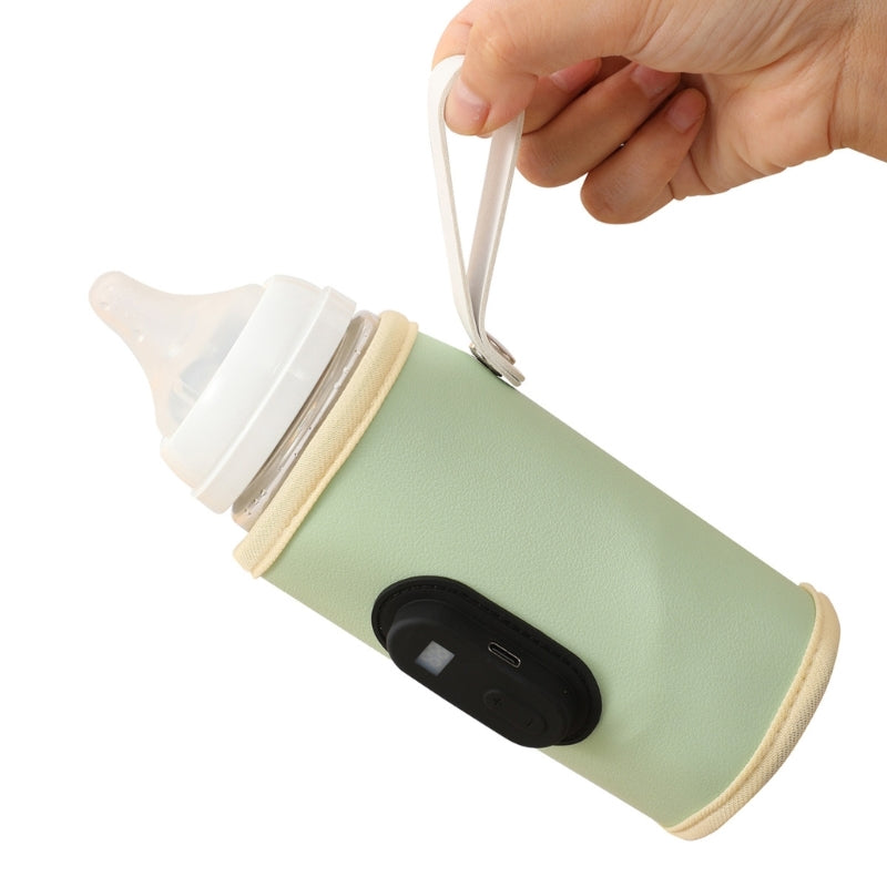 Portable Milk Bottle Warmer Bag Case 20 Temp Level Baby Feeding Bottle Insulation Sleeve Heating Cover Travel Essential