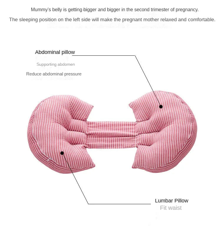 Multi-function U Shape Pregnant Women Sleeping Support Pillow Bamboo Fiber Cotton Side Sleepers Pregnancy Body Pillows For Mater