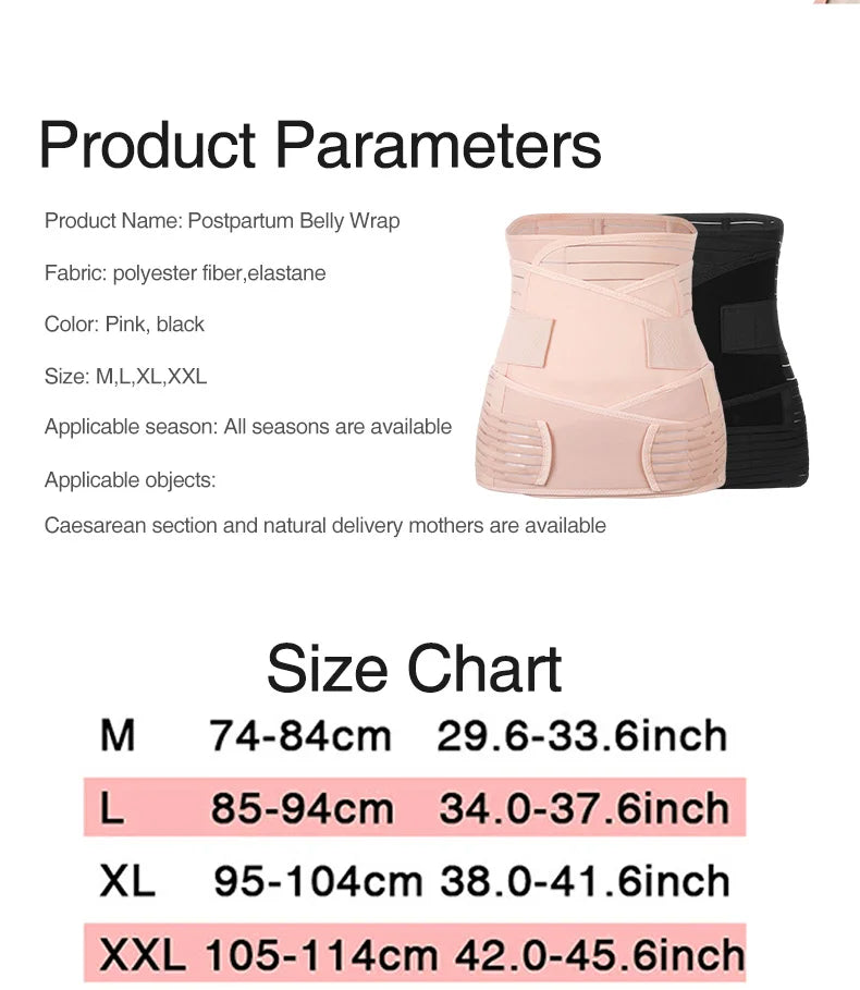 3in1 Postpartum Belly Band&Support Breathable After Pregnancy Belt Belly Maternity Bandage Band Pregnant Women Shapewear Clothes