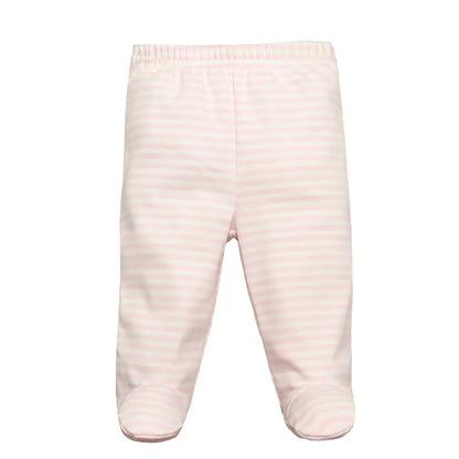 3/4/5 Teile/los Neugeborenen Baby Hosen Weiche Baumwolle Cartoon Jungen Hosen Frühling Herbst Footed Infant Baby Mädchen hosen Streifen Baby Hose