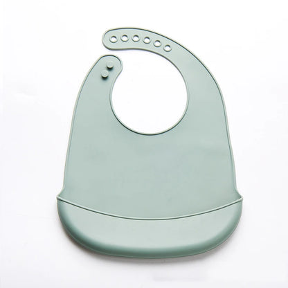 Silicone Saliva Bib Food-Grade Baby Waterproof Oil-Proof Three-Dimensional Eating Pocket Daily Saliva Bib