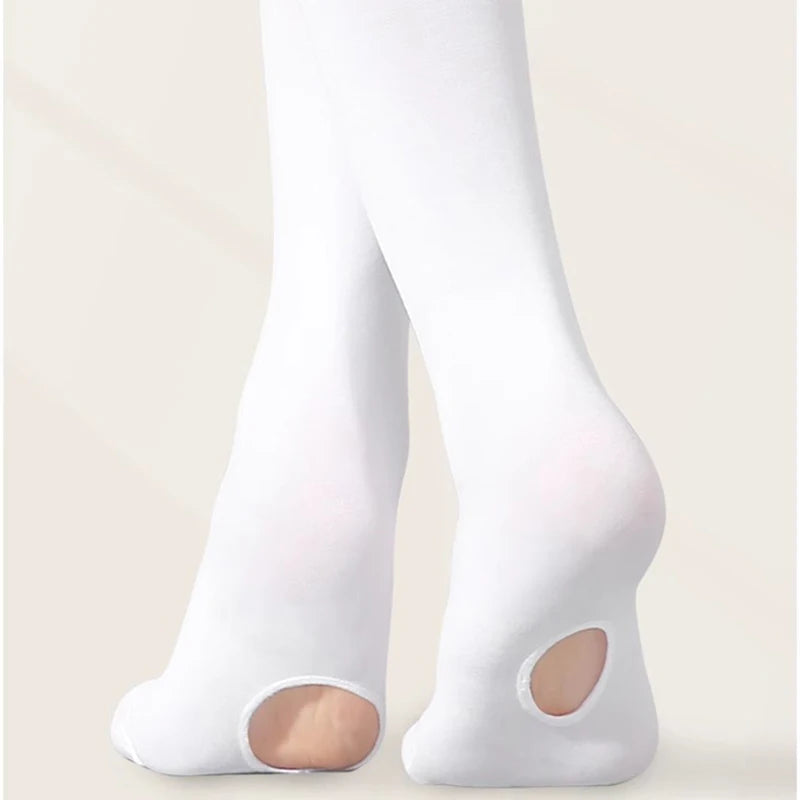 Spring Autumn Student Girl High elasticity Tight Lass Princess Professional Ballet Dance Stockings With Hole baby kids Pantyhose