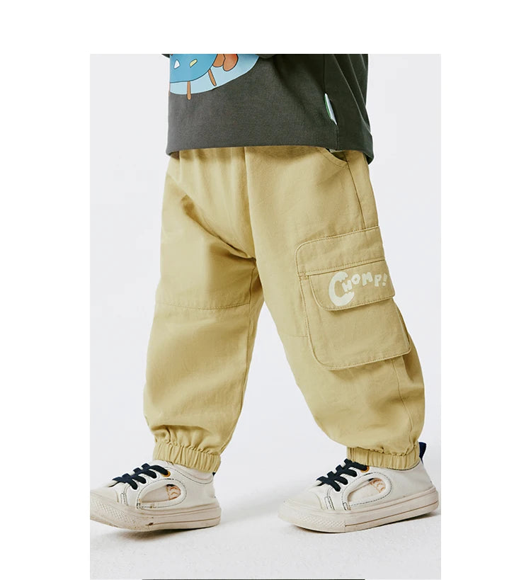 Amila Baby Pant  2024 Spring New Boys Children's Fashionable Casual Solid Color Versatile Cargo Pants