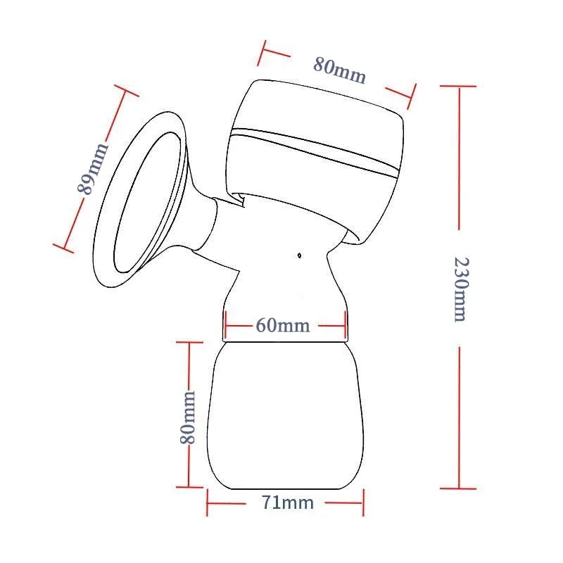 Automatische elektrische Milchpumpe, wiederaufladbare, tragbare Milchpumpe, leise, starke Saugkraft, angenehmes, schmerzloses und geräuschloses Stillen