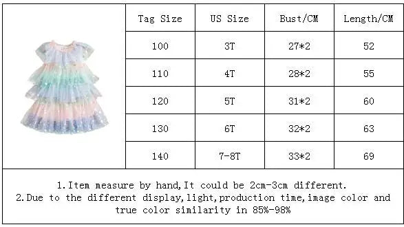 2023 Summer New Girl Party Dress Rainbow Sequin Birthday Princess Costume For Kids Baby Holiday Beach Bathing Mesh Cake Clothes