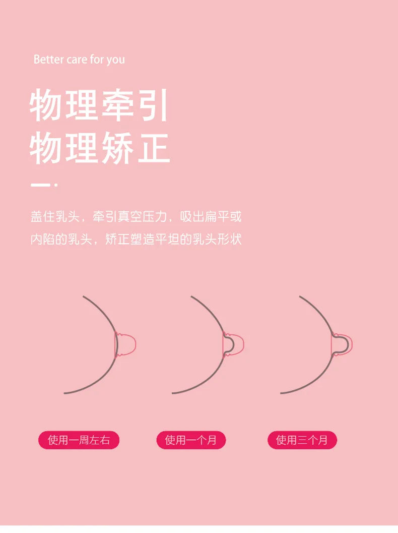 Silicone Nipple Correction Niplette Nipple Shield Sucker Corrector Flat 2PCS Corrector Flat Silicone Nipple Breast Correction