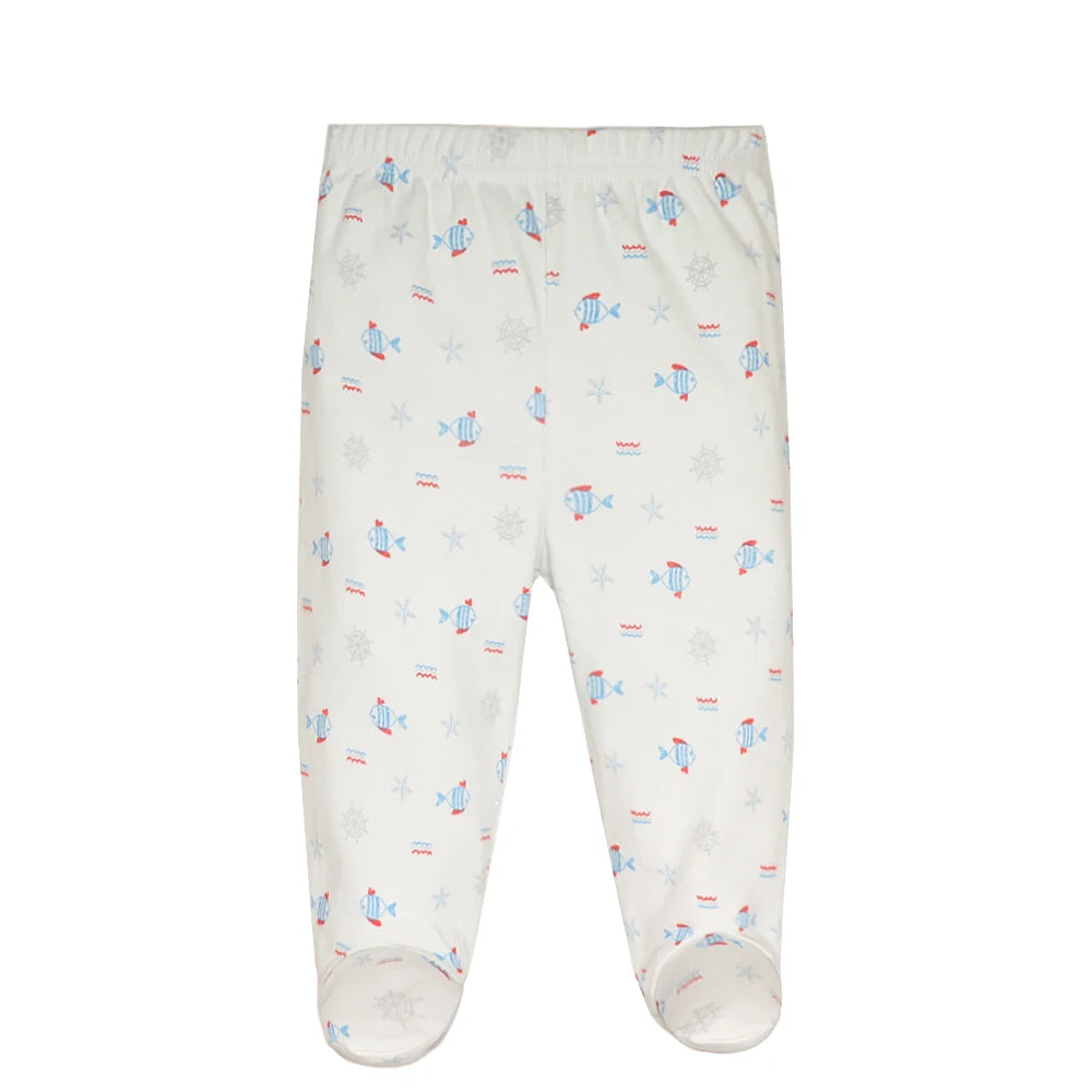 3/4/5 Teile/los Neugeborenen Baby Hosen Weiche Baumwolle Cartoon Jungen Hosen Frühling Herbst Footed Infant Baby Mädchen hosen Streifen Baby Hose