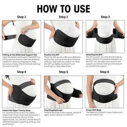 Breathable and Adjustable Pregnant Woman Support Belt Waist Support Waist Contraction Prenatal Belt  Postpartum Belt