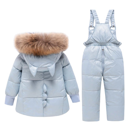 Children Clothing Set Hooded Parka Boy Baby Overalls toddler Girl Clothes Winter Warm Down Jacket Kids dinosaur Coat Snowsuit