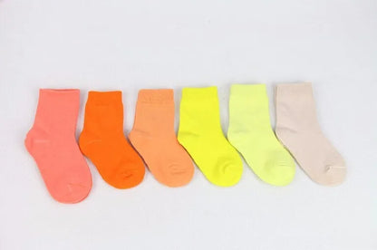 20 stück = 10 Paar Kinder Socken Frühling &amp; Herbst Baumwolle Hohe Qualität Candy Farben Mädchen Socken Mit Jungen Socken 1-9 jahre Kinder Socken