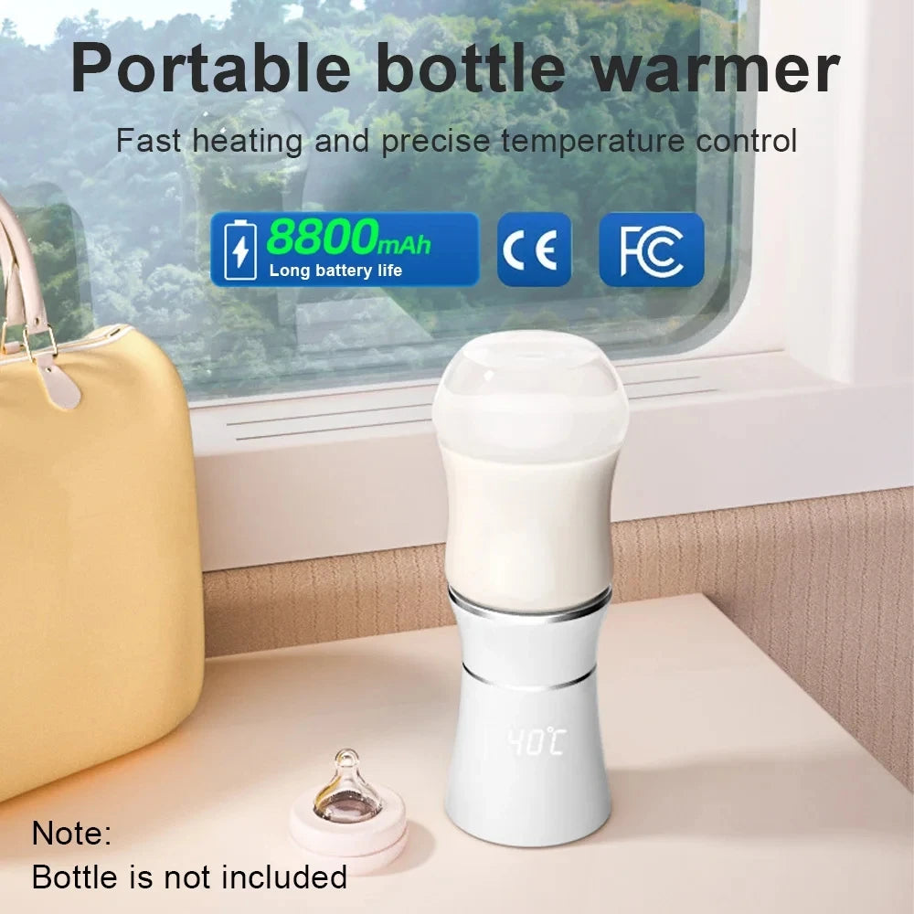 Portable Bottle Heater For Baby Breastmilk & Formula Milk 8800mAh USB Charge Fast Heating&Defrosting Wireless Baby Water Warmer