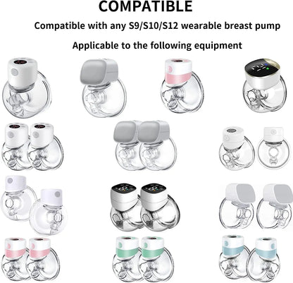 Silicone Breast Milk Collector Wearable Milker Accessories For S9/S12 Breast Pump Cup Breastfeeding Milk Collection Cover