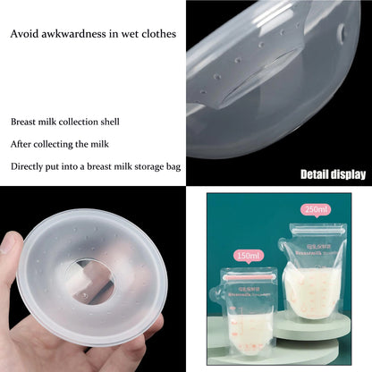 Wearable silicone breast milk collection case, convenient to use, avoiding awkward wet clothes during lactation,BPA FREE