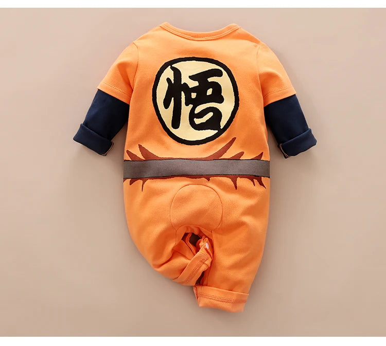 Frühling und Herbst Neugeborenenkostüm Rollenspiel Anime-Stil Coole Baumwolle Bequeme weiche Mädchen Jungen Langarm Baby Body