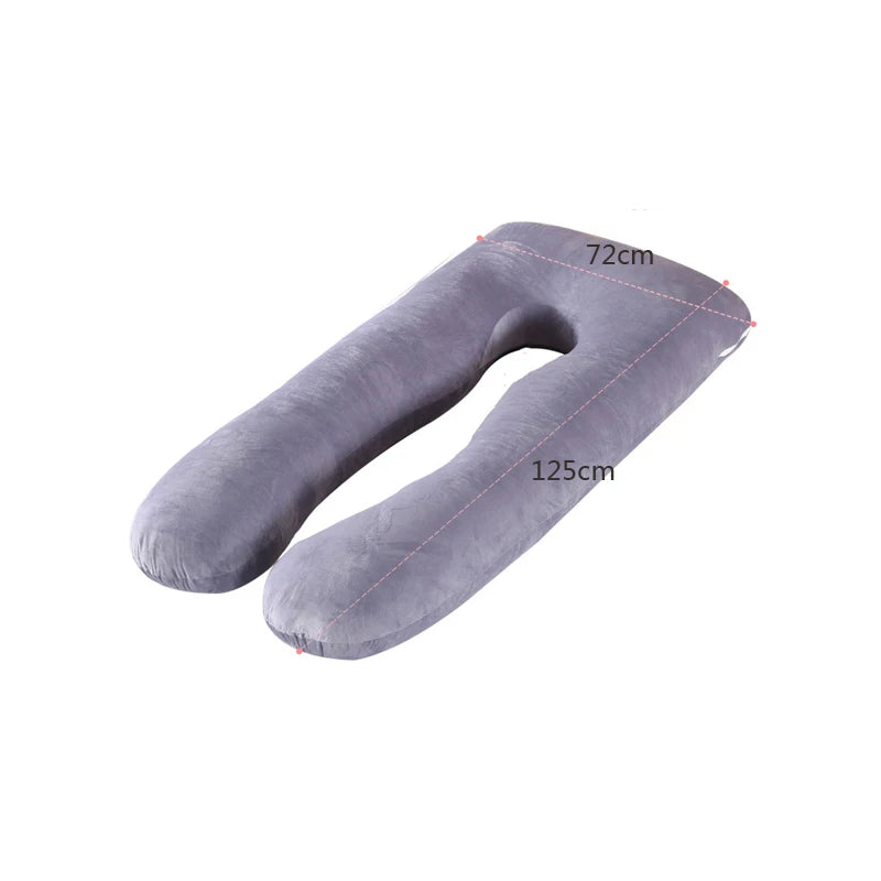 Crystal Velvet Pregnant Women's Waist Support Side Sleeping Pillow Pregnancy Support Belly Pillow Special Pillow for Pregnancy