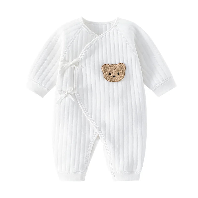 Jungen Mädchen Bodysuit Neugeborenen Onesie Kleidung Baumwolle Kleinkind Home Wear 0-6M Verdickte Frühlings- und Herbstkleidung