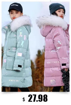 Children Clothing Set Hooded Parka Boy Baby Overalls toddler Girl Clothes Winter Warm Down Jacket Kids dinosaur Coat Snowsuit