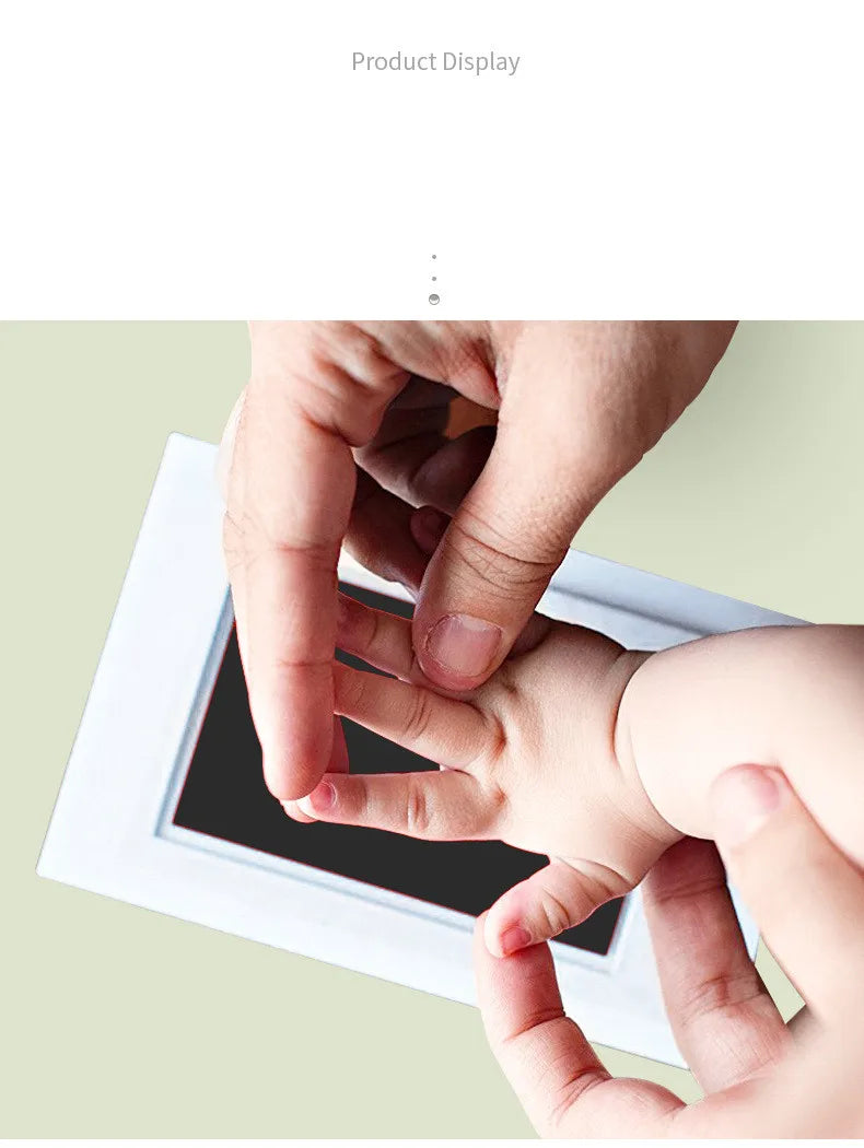 Newborn Baby DIY Hand And Footprint Kit Ink Pads Photo Frame Handprint Toddlers Souvenir Accessories Safe Clean Baby Shower Gift