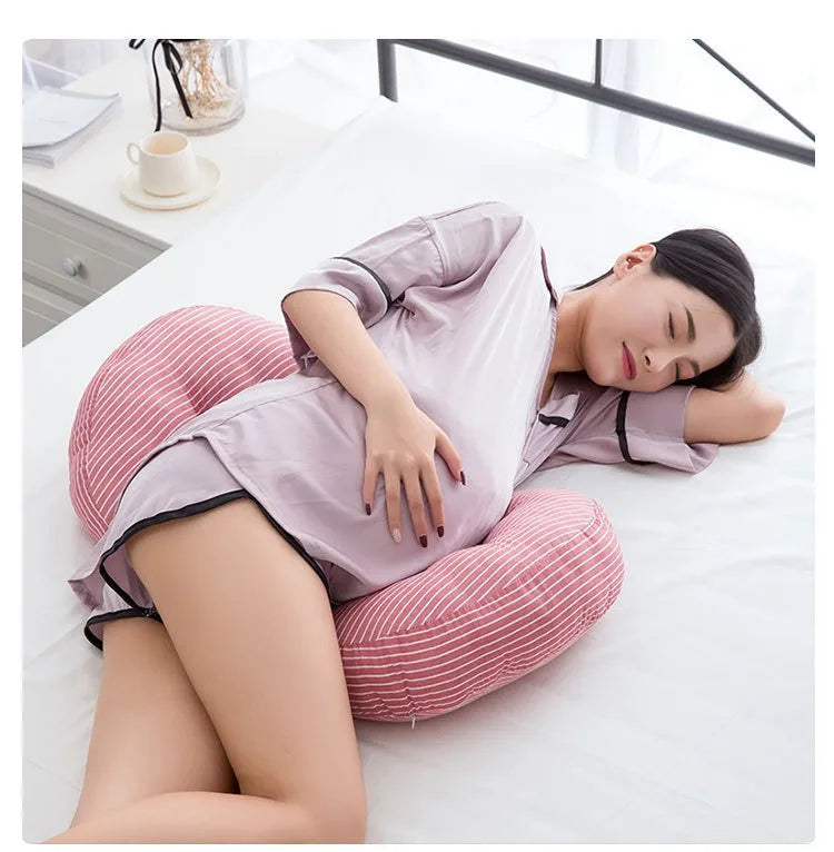 Multi-function U Shape Pregnant Women Sleeping Support Pillow Bamboo Fiber Cotton Side Sleepers Pregnancy Body Pillows For Mater