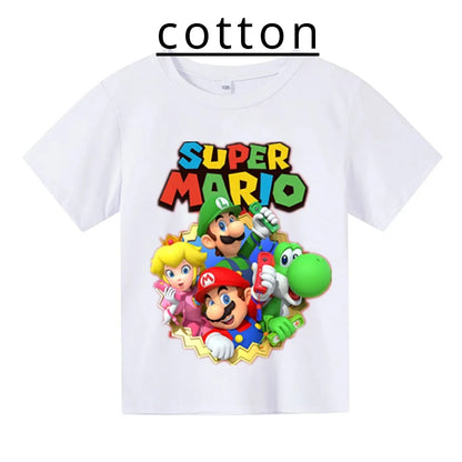 Sommer Marke Marios-bros Baumwolle T-shirts für Jungen Mädchen Kinder Kleidung Cartoon Tops T Shirt Kinder Tops T-shirt Baby Tees