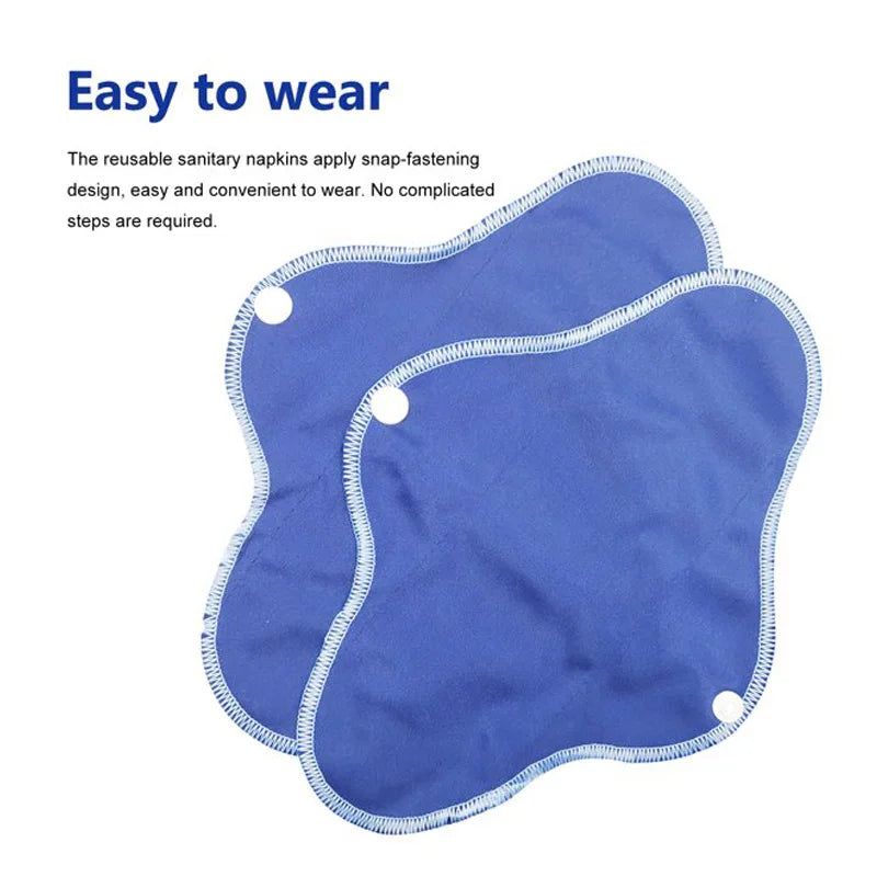 AIO 8Pcs/ Set Reusable Washable Cloth Menstrual Pads Soft Panty Liners with Wet Bag Leak-proof  Daily-Night Use Sanitary Napkins