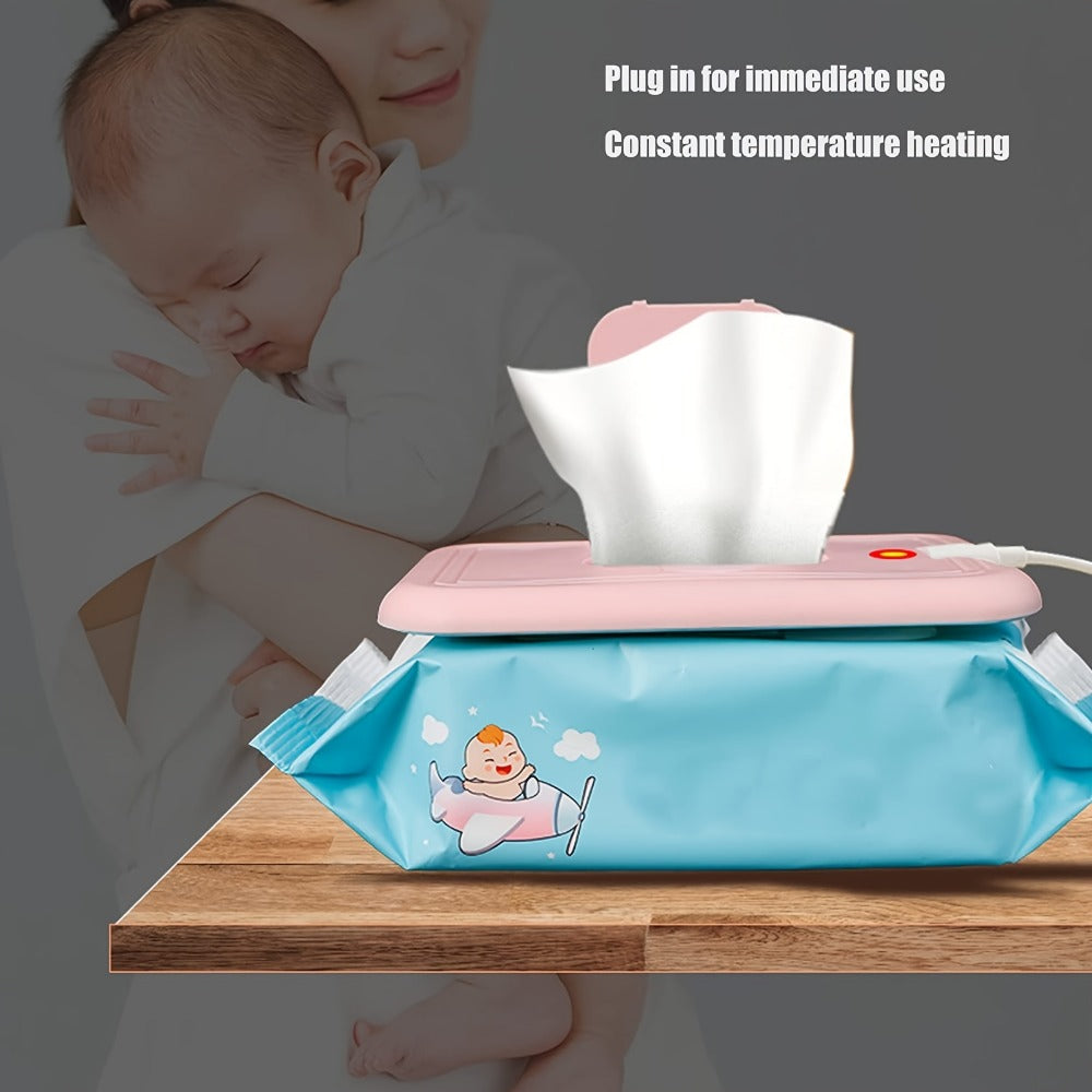 USB Mini Portable Baby Wipe Warmer and Baby Wet Wipes Dispenser Holder Reusable Baby Wipes Heater for Newborn Travel