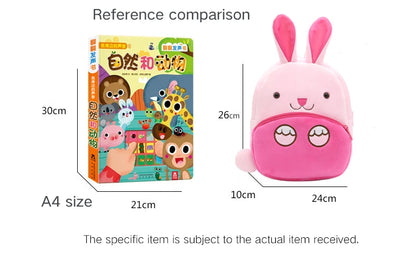 Cute cartoon animals school bags for Kindergarten kids backpack boys girls plush backpack