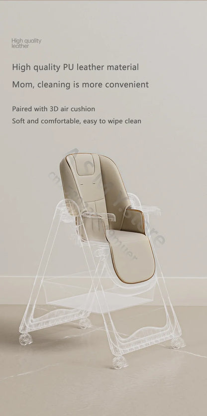 Raised baby dining chair, children's multifunctional foldable dining chair, convenient baby eating dining chair, baby recliner