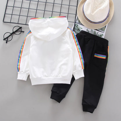 Frühling Herbst Baby Mädchen Kleidung Anzug Jungen Outfits Kinder Mit Kapuze Jacke Hosen 2 Teile/sätze Kleinkind Sport Kostüm Kinder Trainingsanzüge