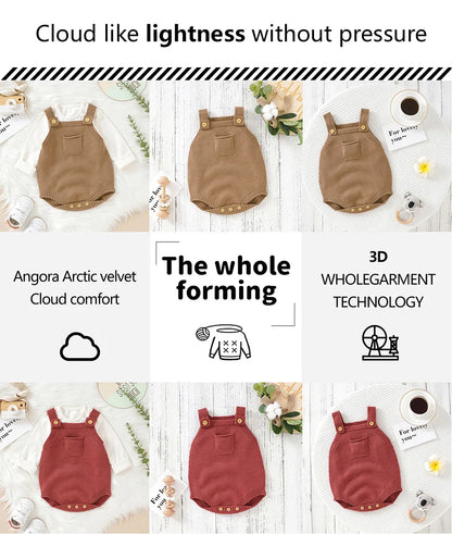 Breathable Knitted Sleeveless Newborn Baby Boys & Girls Summer Rompers Soft Infant Bodysuit Jumpsuit For 0-18M Toddler Sleepsuit